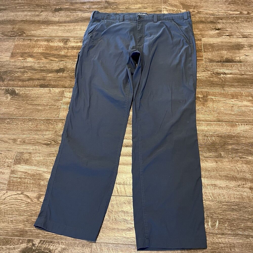Eddie Bauer Pants Mens 38x32 Gray Travex Tech Nylon Outdoor Performance Hiking